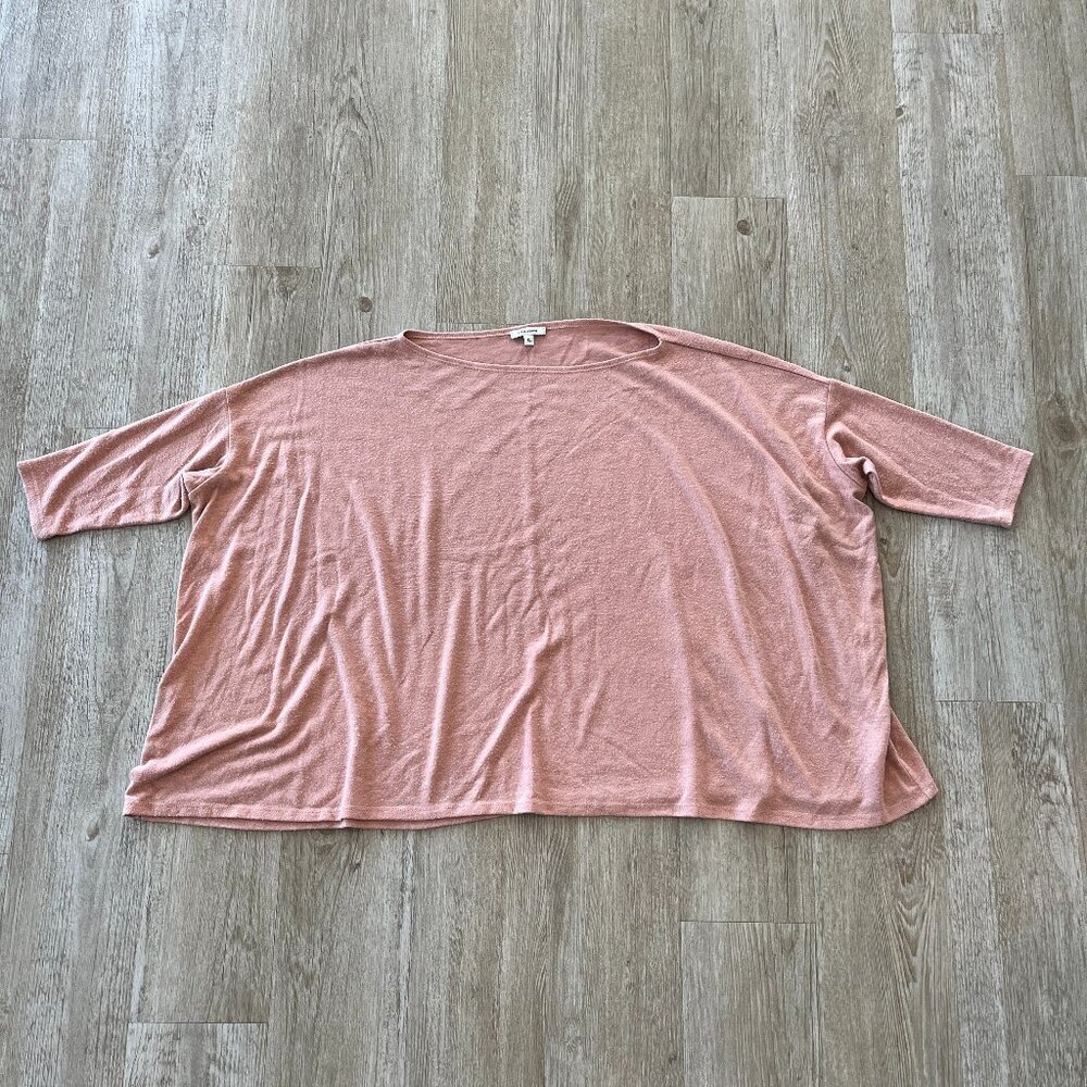 Womens Stella & Dot Peach/Pink Loose Top - XL